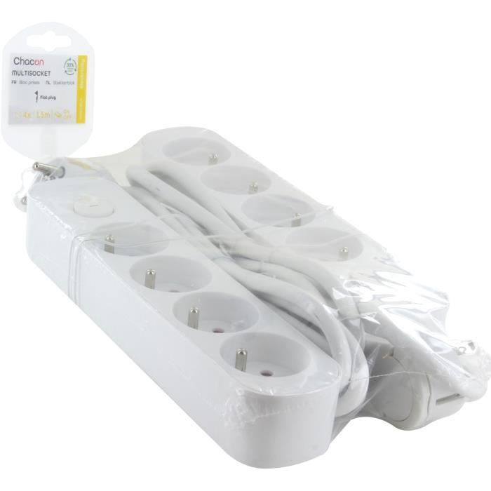 CHACON Power Strip Set of 2 - 4 x 16A - 1.5 m Cable