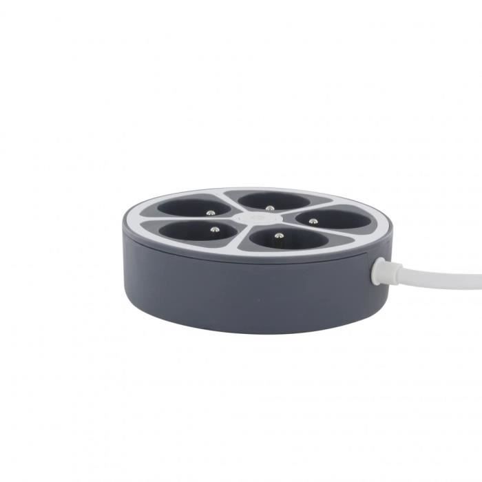 CHACON Power Strip - 5 x 16A Outlets - 1.5 m Cable - Grey 5x16A