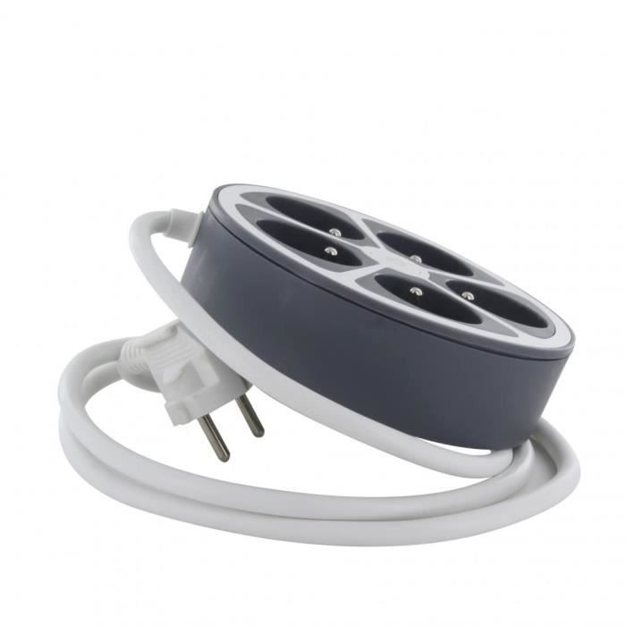 CHACON Power Strip - 5 x 16A Outlets - 1.5 m Cable - Grey 5x16A