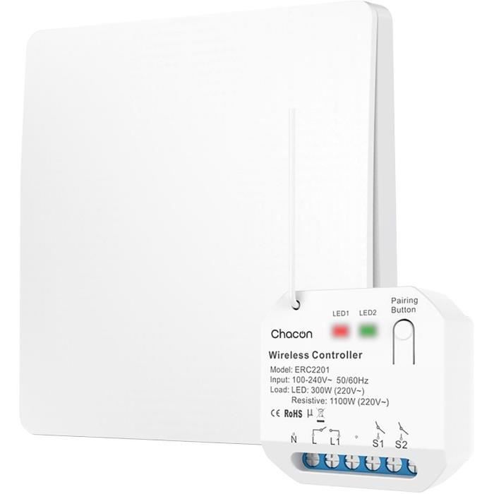 CHACON Lighting Module and Switch Set - 54666 - Wireless - Battery-free