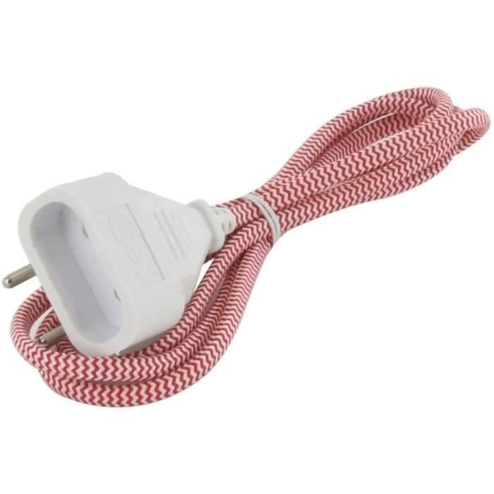 CHACON Textile Extension Cord - 6A - 1.5 m - White Plug