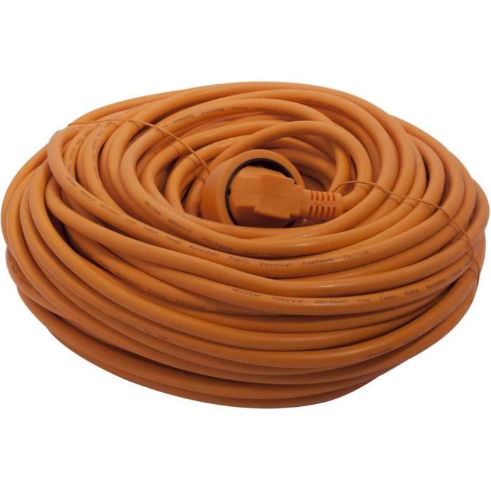 CHACON-Extension cable HO5VVF 3 x 1.5 mm² 40 m - Orange