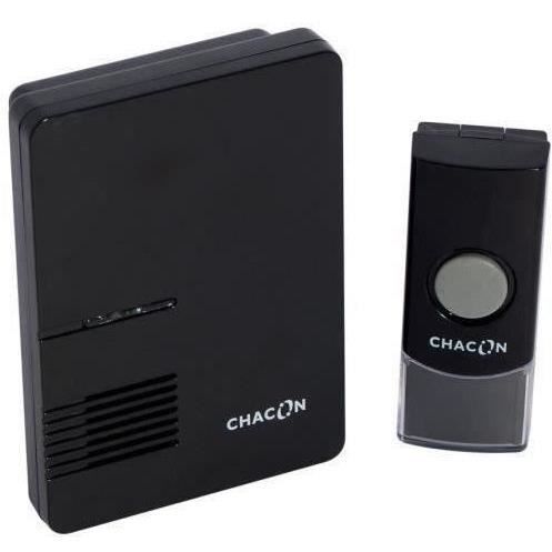 CHACON Wireless Doorbell - 80 m Range - 32 Melodies - Battery-Powered