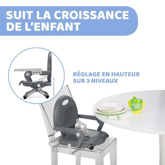 CHICCO Pocket Snack Table Riser - Dark Grey