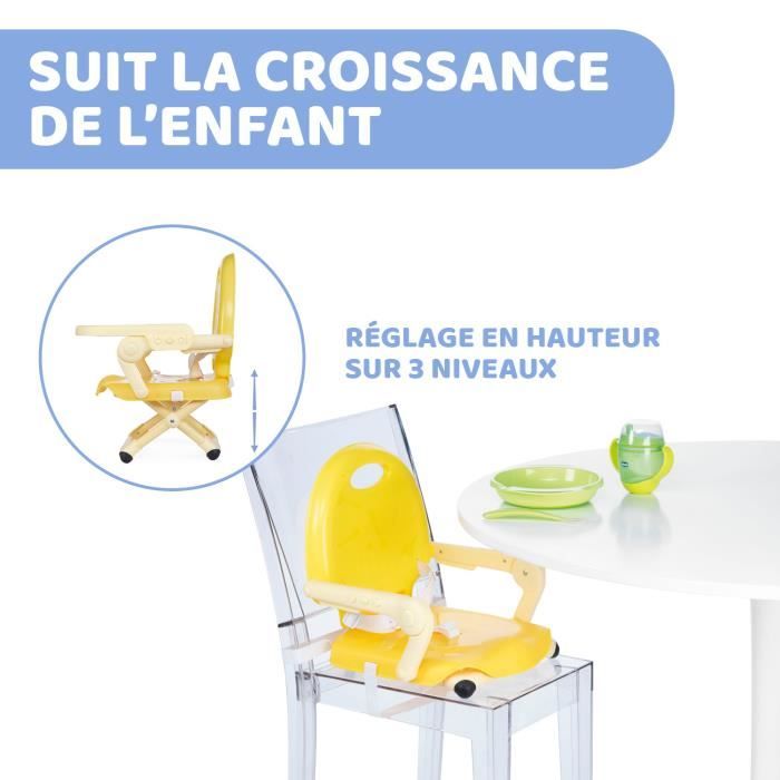 CHICCO Saffron Pocket Snack Booster Seat - Adjustable Tray