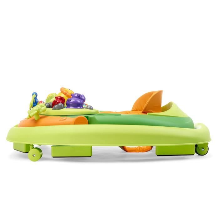 CHICCO Walky Talky Baby Walker Green Wave, Adjustable Frame, Electronic Toy Bar