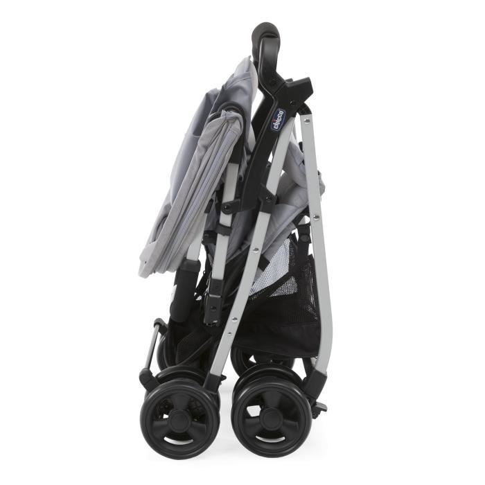 CHICCO Ohlala 3 Compact Stroller - Grey Mist - From birth to 15 kg - Reclining backrest - Safety bar