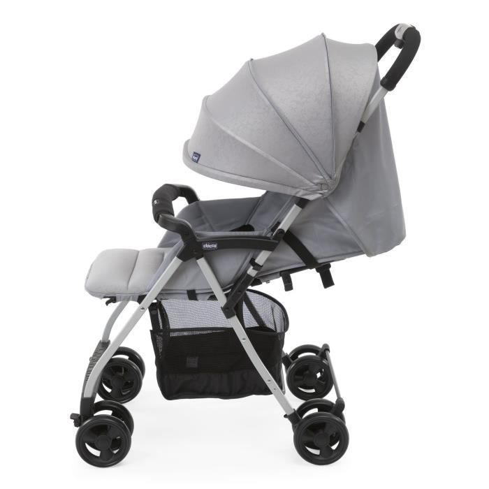 CHICCO Ohlala 3 Compact Stroller - Grey Mist - From birth to 15 kg - Reclining backrest - Safety bar