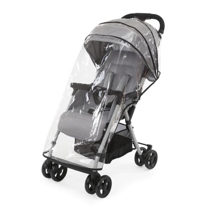 CHICCO Ohlala 3 Compact Stroller - Grey Mist - From birth to 15 kg - Reclining backrest - Safety bar