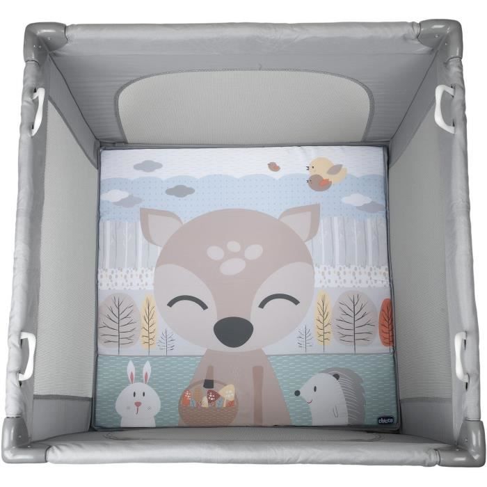 CHICCO - Open Playpen - Foldable - Soft Mat - Birth and Up - Open Fawn - Grey
