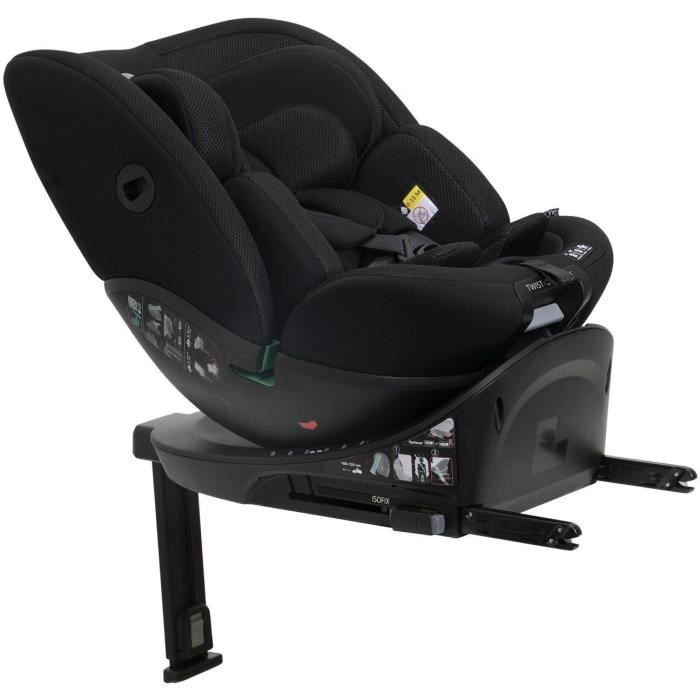 Chicco Everone Car Seat - Group 0/1/2/3 - i-Size - Swivel - Reclining - Black