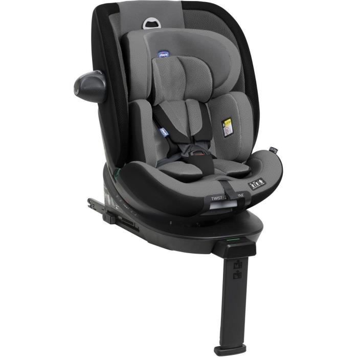 Chicco Everone Car Seat - Group 0/1/2/3 - i-Size - Swivel - Reclining - Grey/Black