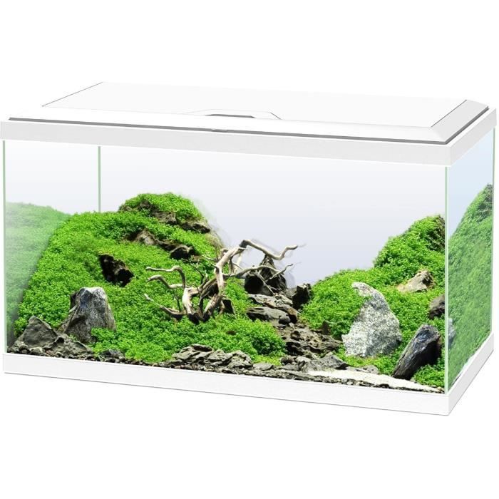 CIANO 60 cm Aquarium - 58 L + Filter + LED + Heater - White