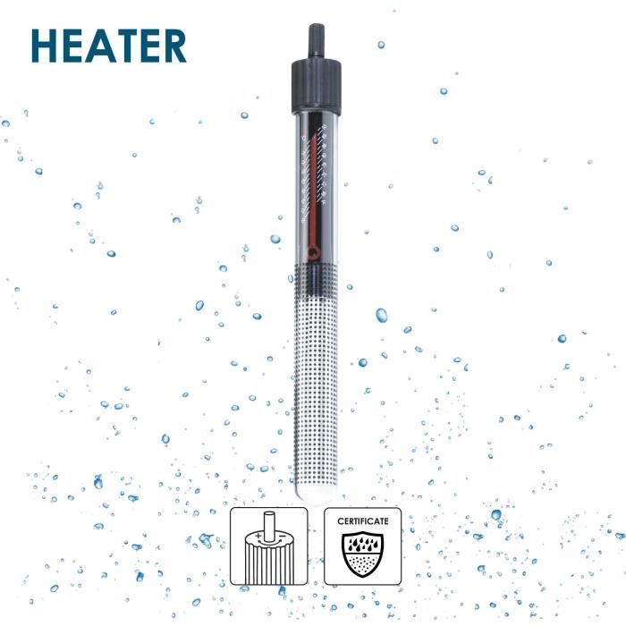 CIANO 60 cm Aquarium - 58 L + Filter + LED + Heater - White