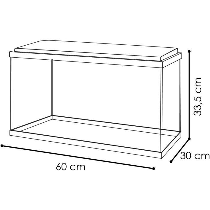 CIANO 60 cm Aquarium - 58 L + Filter + LED + Heater - White