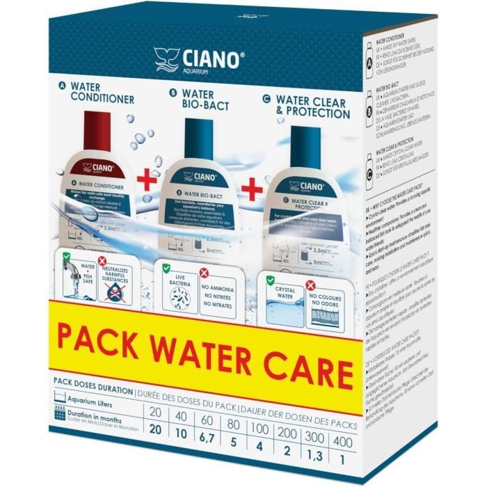 CIANO Water Care Pack - 3 x 100 ml - For Crystal Clear Water and Healthy Fish