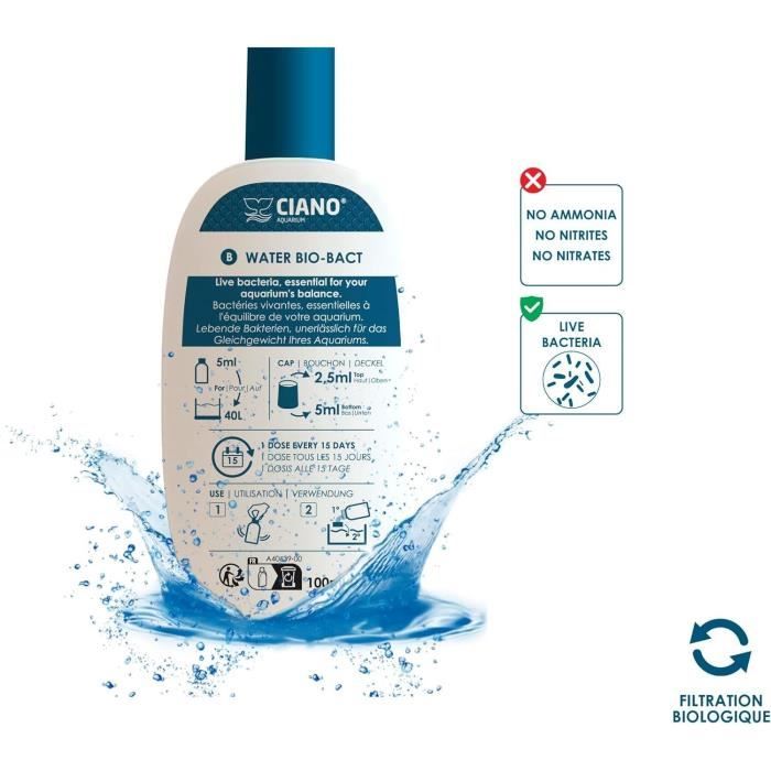 CIANO Water Care Pack - 3 x 100 ml - For Crystal Clear Water and Healthy Fish