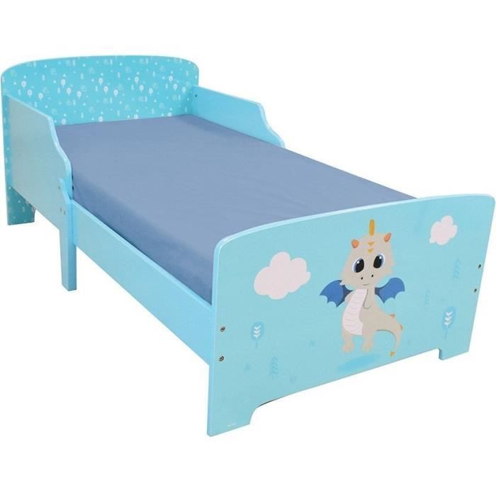 LEON THE DRAGON Bed with Slats 140 x 70 cm - Children's Bed