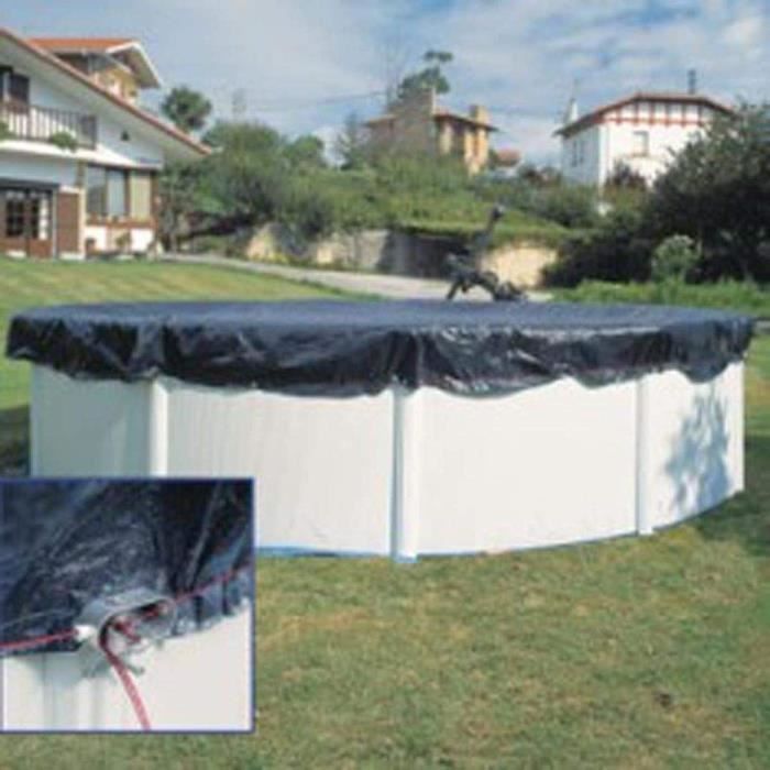 GRE - Winter Tarpaulin 120 g/m² for Pool Ø4m to Ø4.60 m - Black