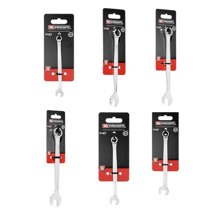 FACOM Toolbox with 22 Tools - BP.P20ACM1PB - 5 Screwdrivers, 6 Wrenches, 9 Hex Keys, Pliers, Hacksaw