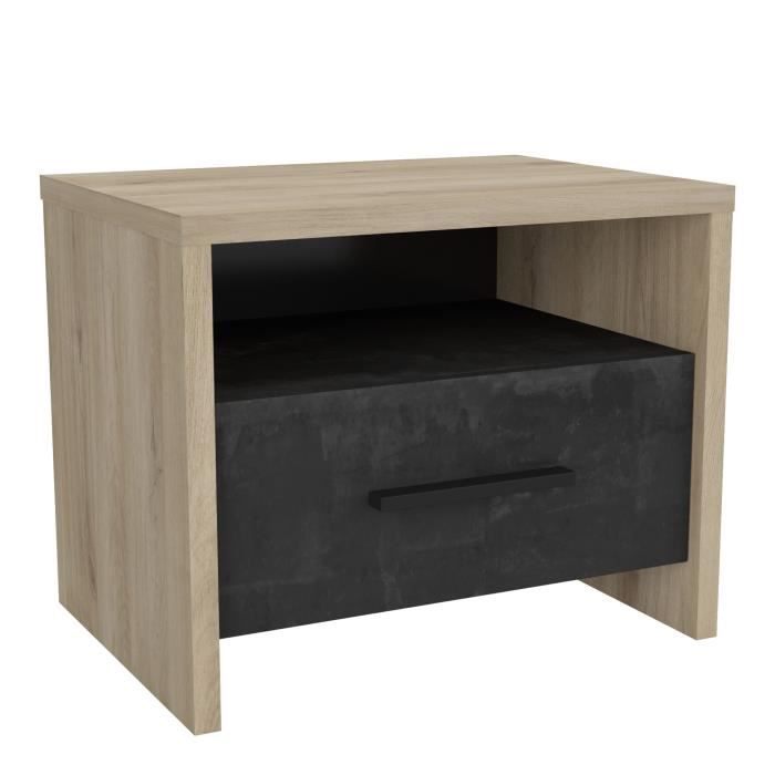 DEMEYERE Bedside Table - Kronberg Oak Finish - W 49.6 x D 36.3 x H 40.1 cm - COLORADO