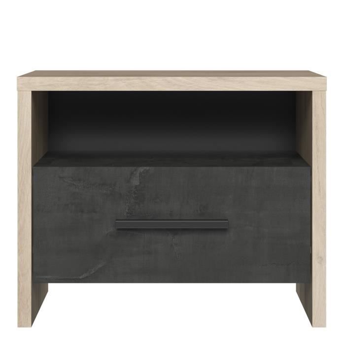 DEMEYERE Bedside Table - Kronberg Oak Finish - W 49.6 x D 36.3 x H 40.1 cm - COLORADO
