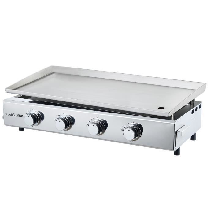 FAVEX COOKING BOX BRASILIA Gas Plancha - 4 Burners - 10kW - 84x41x24.5 cm - All Stainless Steel - Cooking Surface: 84x34 cm