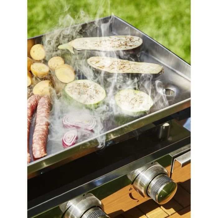 FAVEX COOKING BOX BRASILIA Gas Plancha - 4 Burners - 10kW - 84x41x24.5 cm - All Stainless Steel - Cooking Surface: 84x34 cm