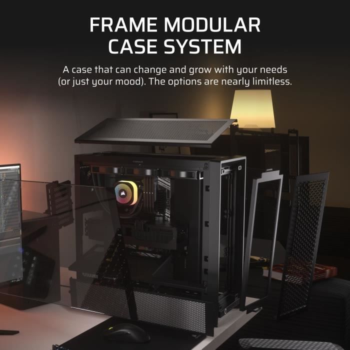 Boîtier PC - CORSAIR - Série FRAME 4000D - Moyen-tour - Noir