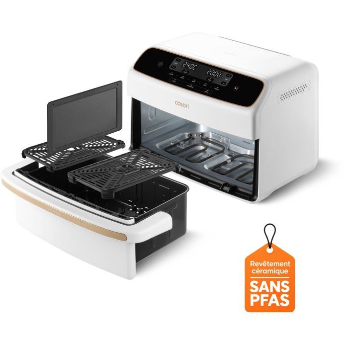 Cosori Dual Blaze TwinFry Compact heteluchtfriteuse 8,6 L, 2700 W, wit