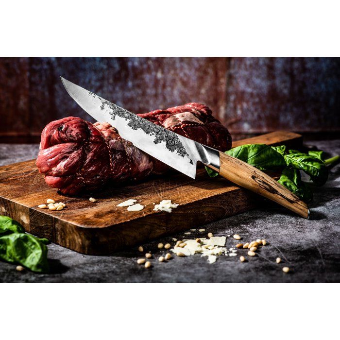 Forged Chef's Knife - KATAI - VG10 Steel - Root Wood Handle - 20.5 cm