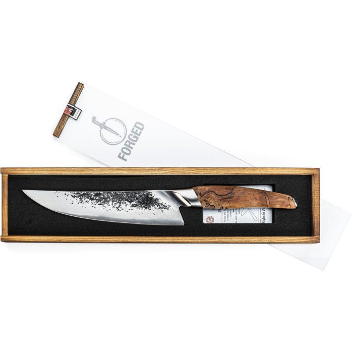 Forged Chef's Knife - KATAI - VG10 Steel - Root Wood Handle - 20.5 cm