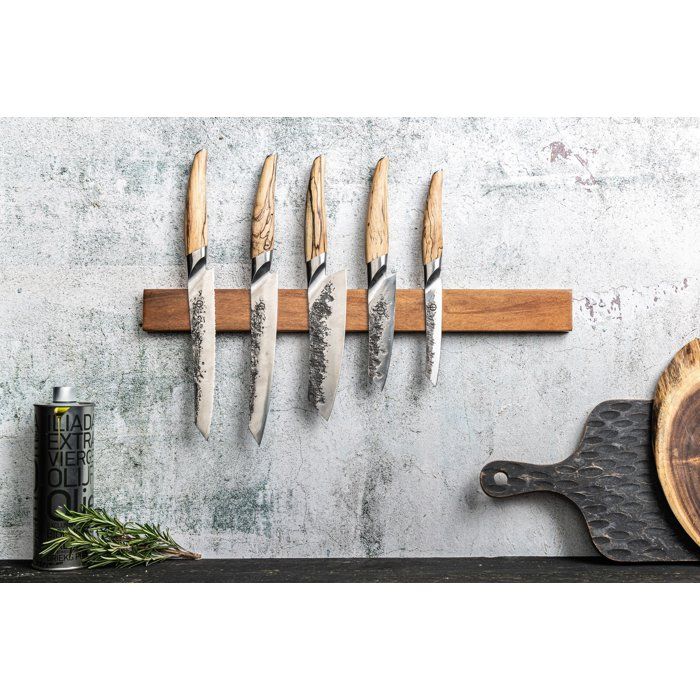 FORGED KATAI Bread Knife - 20.5 cm - VG10 Steel - Root Wood Handle