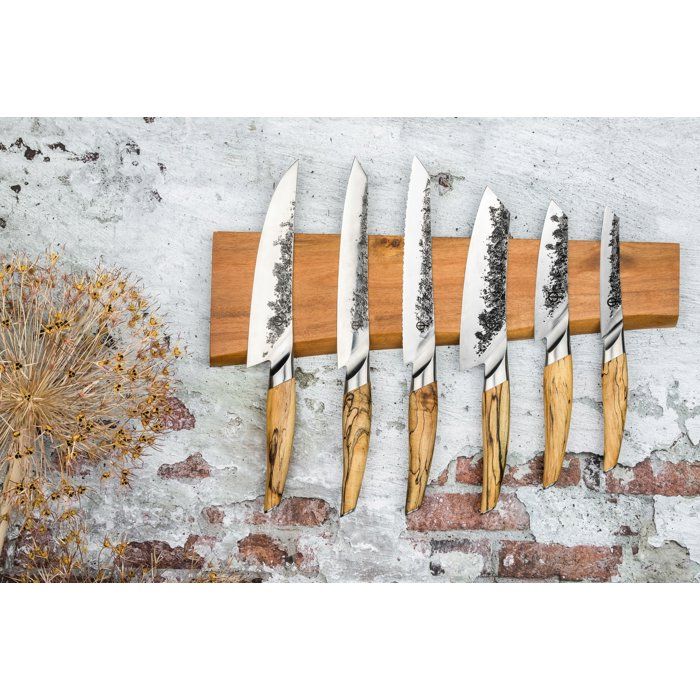 FORGED KATAI Santoku Knife - 18 cm - VG10 Steel - Root Wood Handle