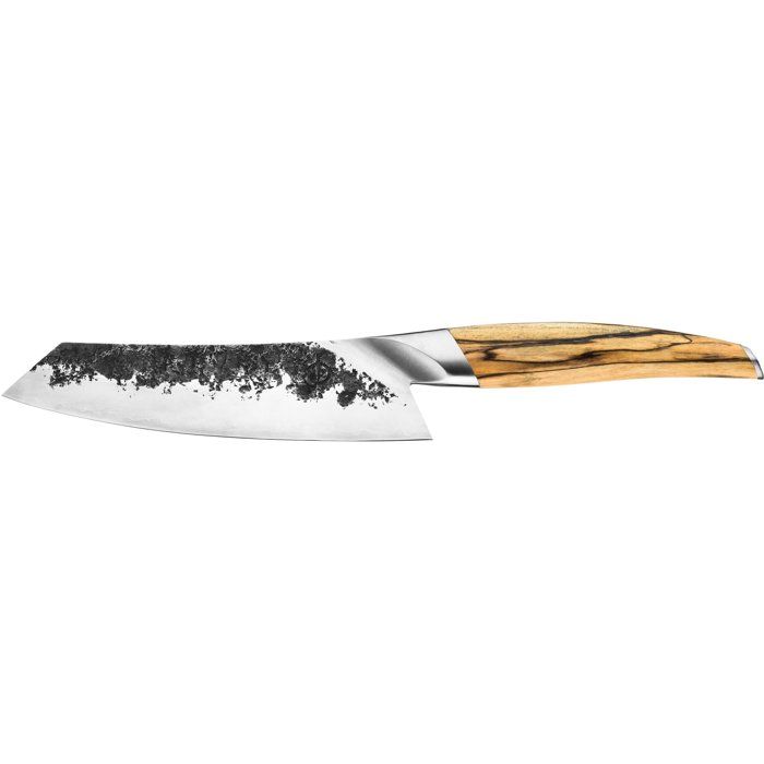 FORGED KATAI Santoku Knife - 18 cm - VG10 Steel - Root Wood Handle