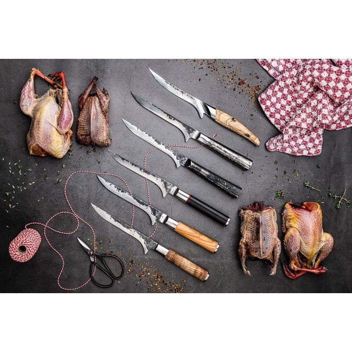 Forged Boning Knife - KATAI - VG10 Steel - Root Wood Handle - 15 cm