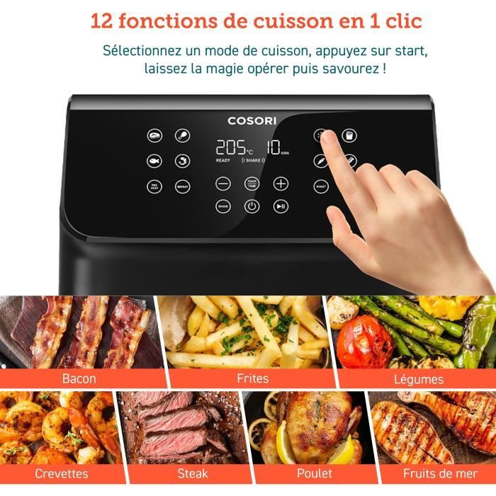 COSORI Premium II Chef Edition Air Fryer - 6.2 L Capacity - 1700W - 12 Programs