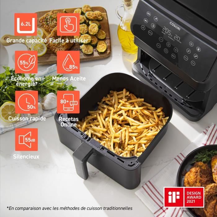 COSORI Premium II Chef Edition Air Fryer - 6.2 L Capacity - 1700W - 12 Programs
