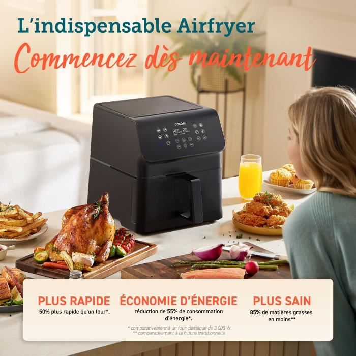 COSORI Premium II Chef Edition Air Fryer - 6.2 L Capacity - 1700W - 12 Programs