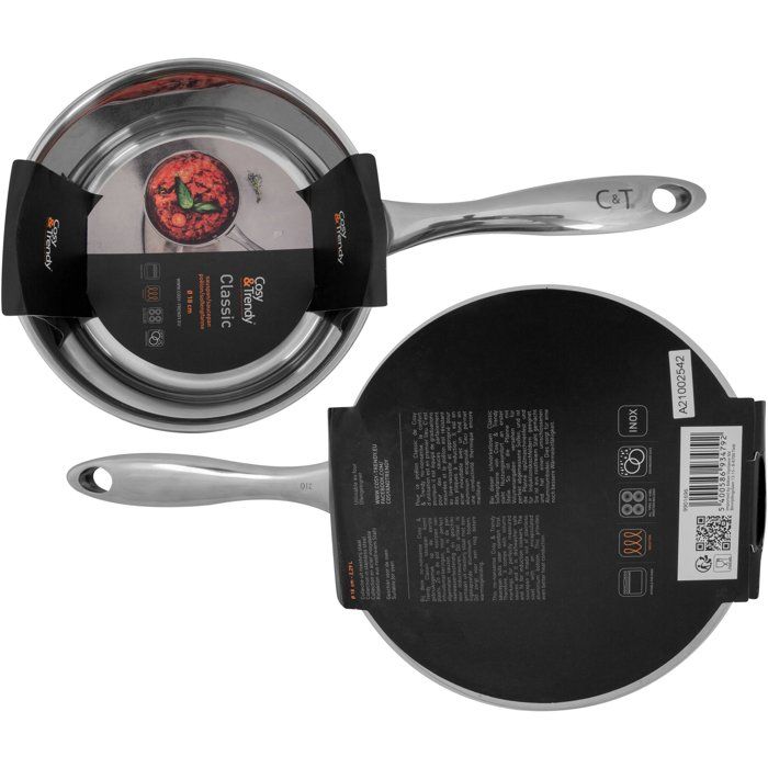 COSY & TRENDY Classic Saucepan - Stainless Steel - Ø18 cm - 2.29 L - Suitable for all hobs including induction