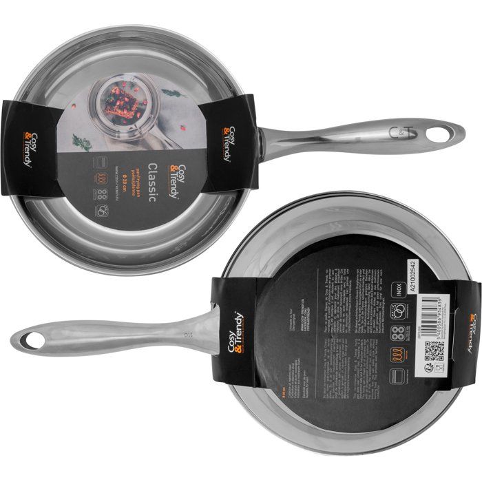 COSY & TRENDY Frying Pan - CLASSIC - Stainless Steel - Ø20 cm - Induction Compatible