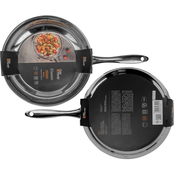 COSY & TRENDY Frying Pan - CLASSIC - Stainless Steel - Ø28 cm - Suitable for All Hobs Including Induction