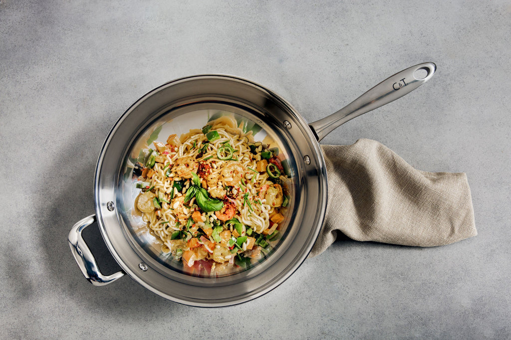 COSY & TRENDY Wok - CLASSIC - Stainless Steel - Ø30 cm - Suitable for All Hobs Including Induction