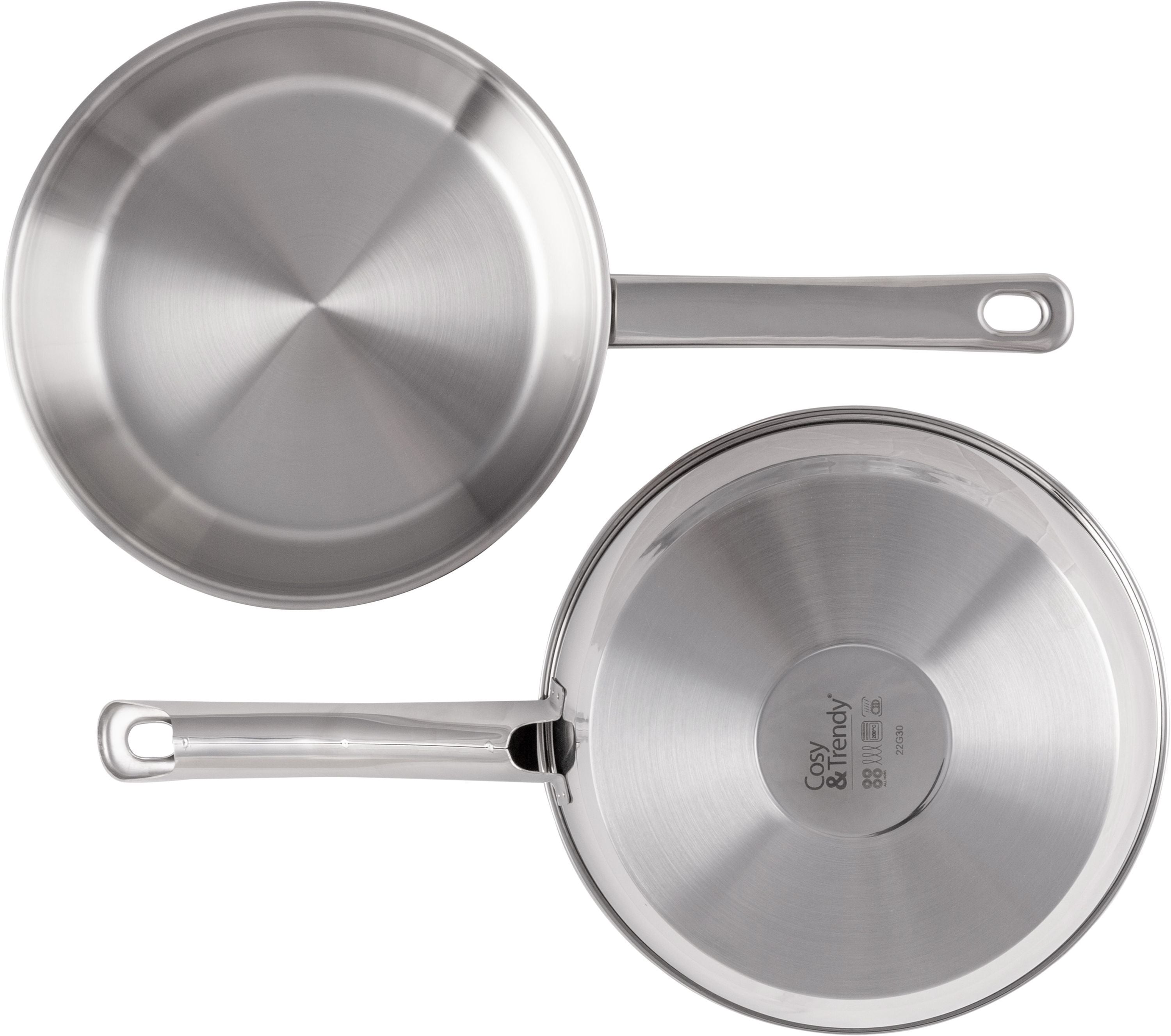 COSY & TRENDY Frying Pan - DAILY - Ø 20 cm - Stainless Steel - Suitable for All Hobs Including Induction
