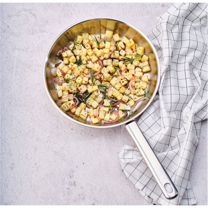 COSY & TRENDY Frying Pan - DAILY - Ø 24 cm - Stainless Steel - Suitable for All Hobs Including Induction