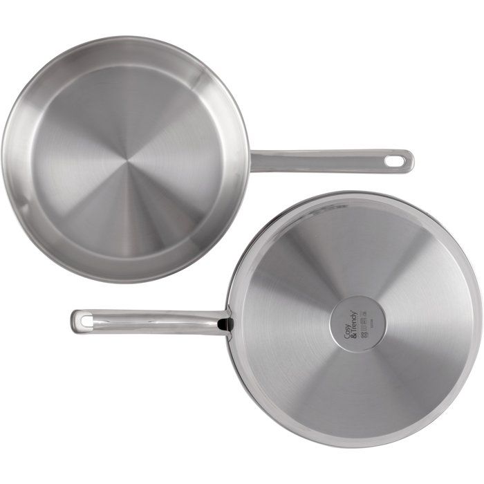 COSY & TRENDY Frying Pan - DAILY - Ø 28 cm - Stainless Steel - Suitable for All Hobs Including Induction