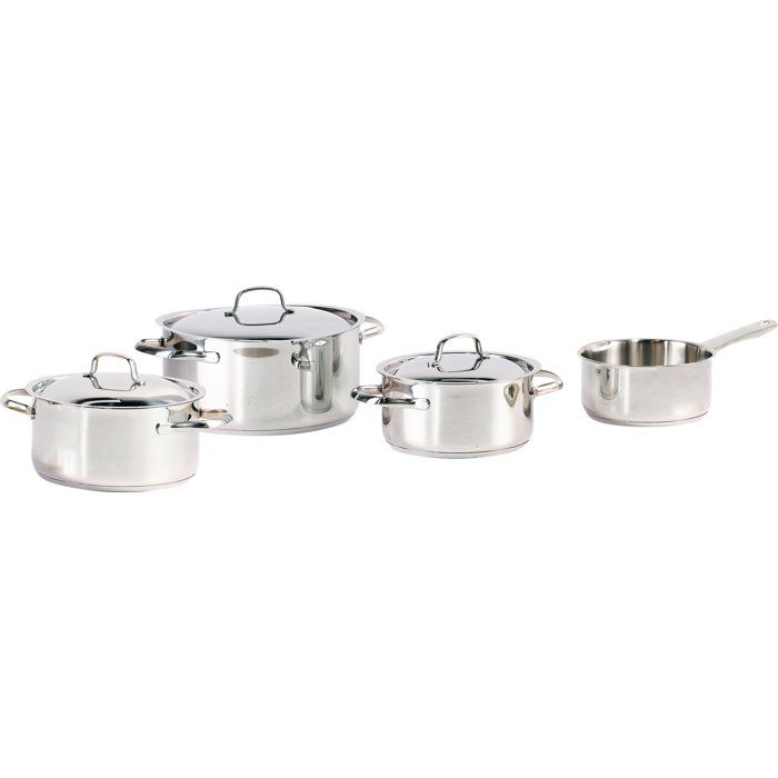 COSY & TRENDY-DAILY Cookware Set - 7 Pieces - Stainless Steel - Suitable for All Hobs Including Induction