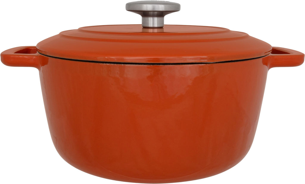 Cocotte avec couvercle - COSY & TRENDY - FONTESTIC - Fonte émaillée- Ø24 cm - 4,6 L - Tous feux dont induction - Rouille