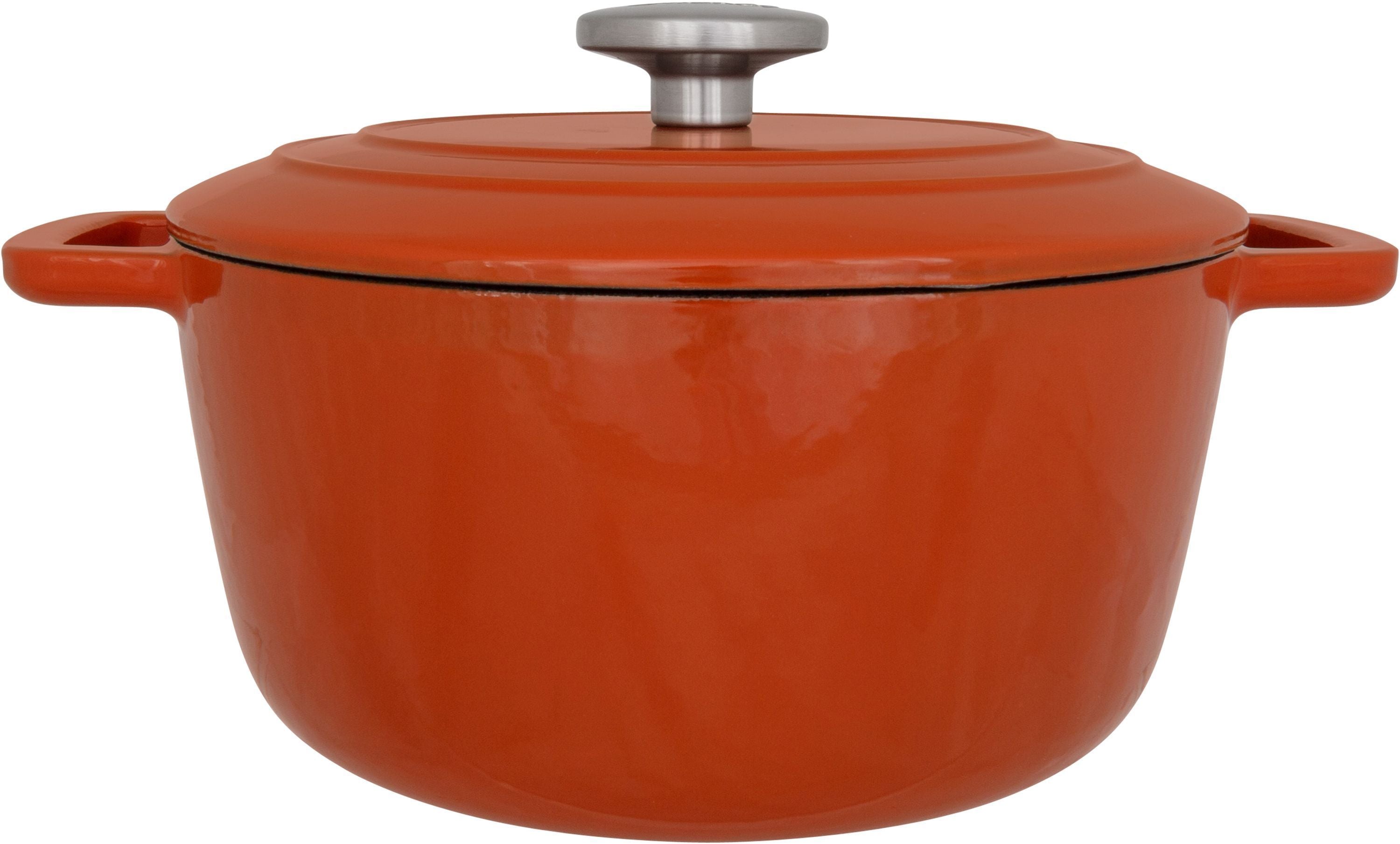 Cocotte avec couvercle - COSY & TRENDY - FONTESTIC - Fonte émaillée- Ø24 cm - 4,6 L - Tous feux dont induction - Rouille