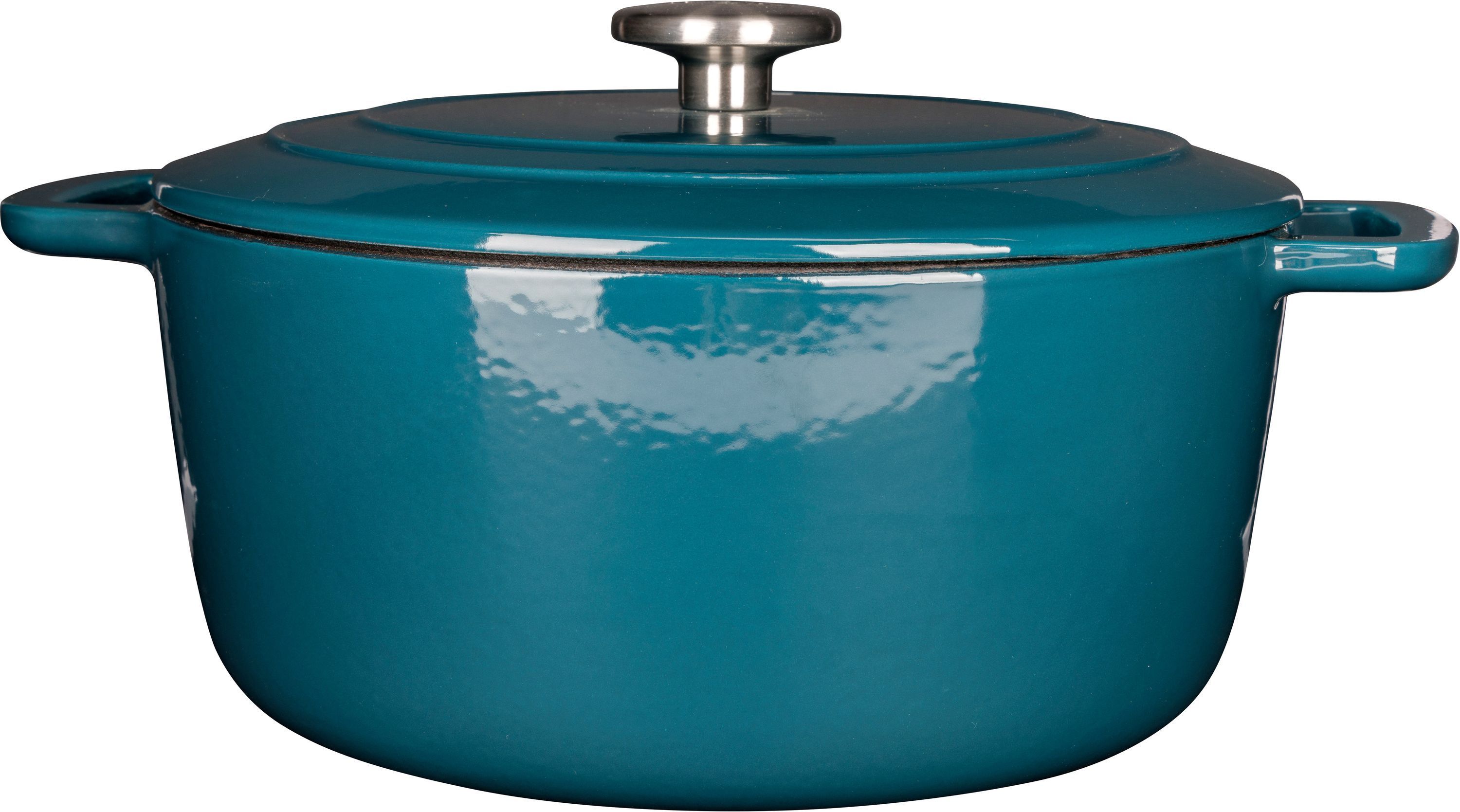 COSY & TRENDY FONTESTIC Casserole with Lid - Enameled Cast Iron - Ø28 cm - 6.15 L - Suitable for All Hobs - Blue